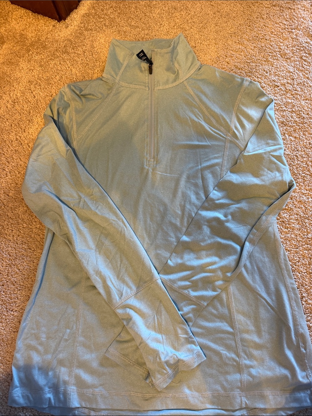 Quarter-Zip Light Blue Performance Pullover